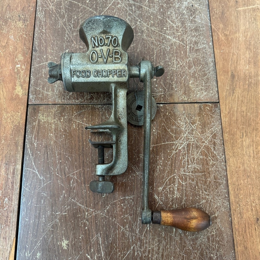 Vintage No.70 O-V-B Food Chopper Meat Grinder HIbbard Spencer Chicago‎